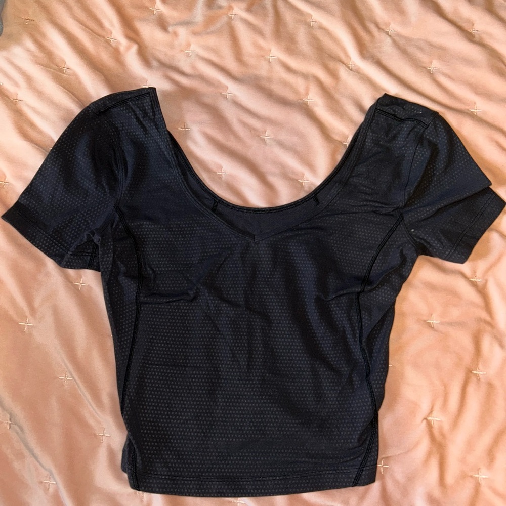 Lululemon Athletica Black Fitted Crop Bodysuit